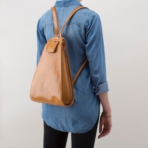 Hobo Betta Sling Leather Camel Backpack